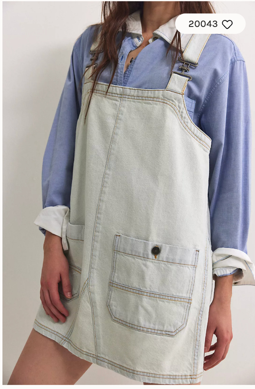 Free People We The Free Overall Smock Mini Top Small NWT